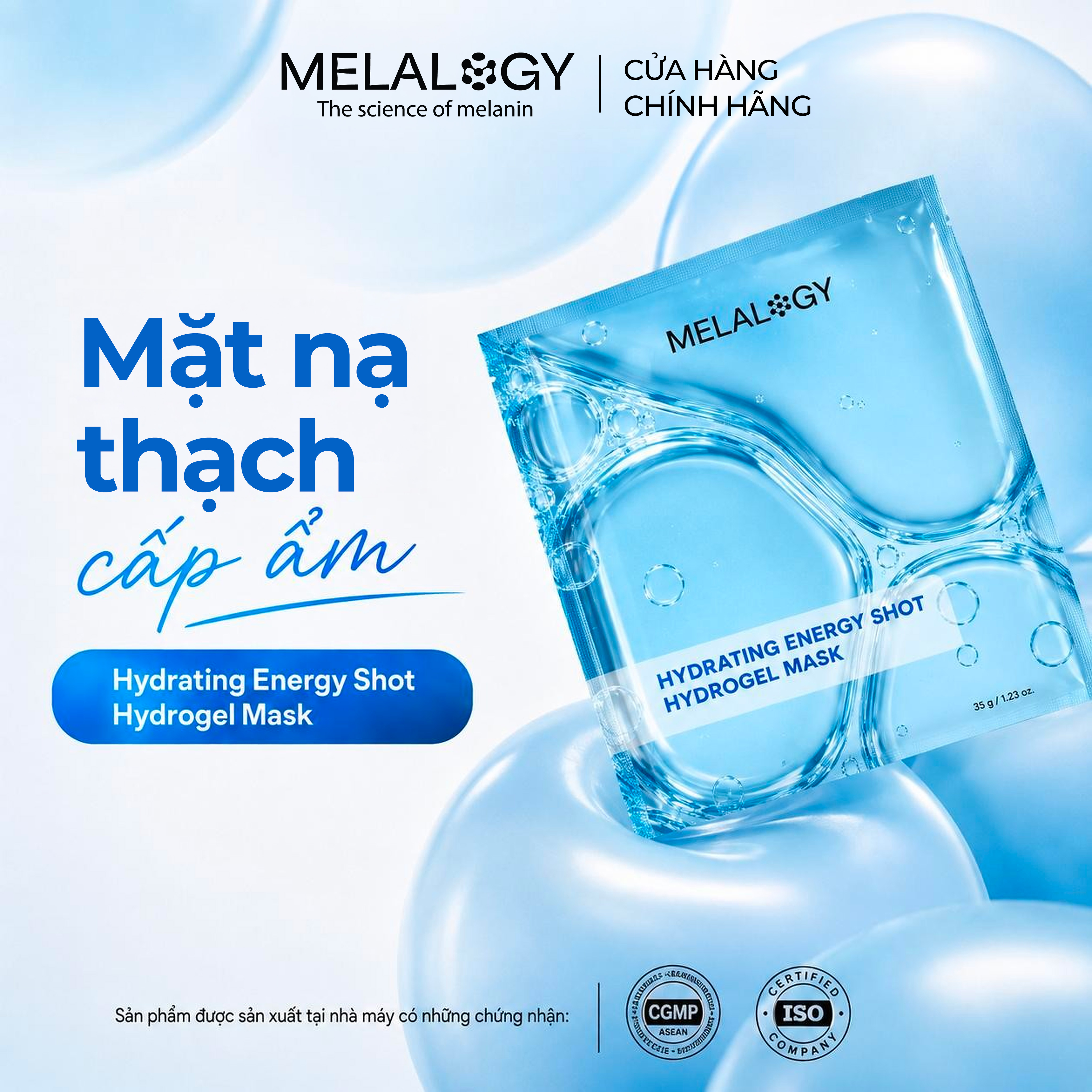Bao bì hộp Mặt Nạ Hydrogel Energy Shot - Cấp Ẩm