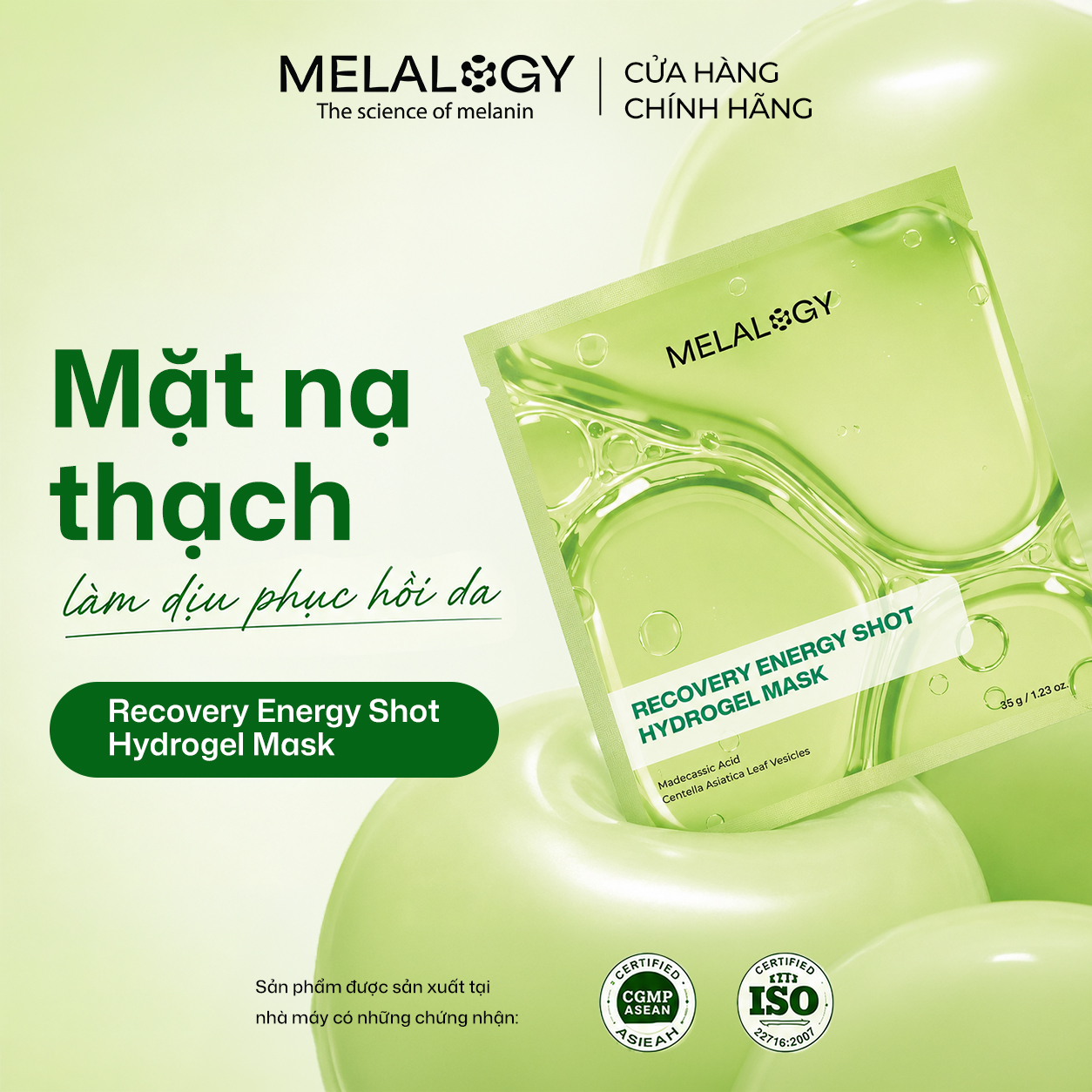 Bao bì hộp Mặt Nạ Thạch Recovery Energy Shot - Phục Hồi
