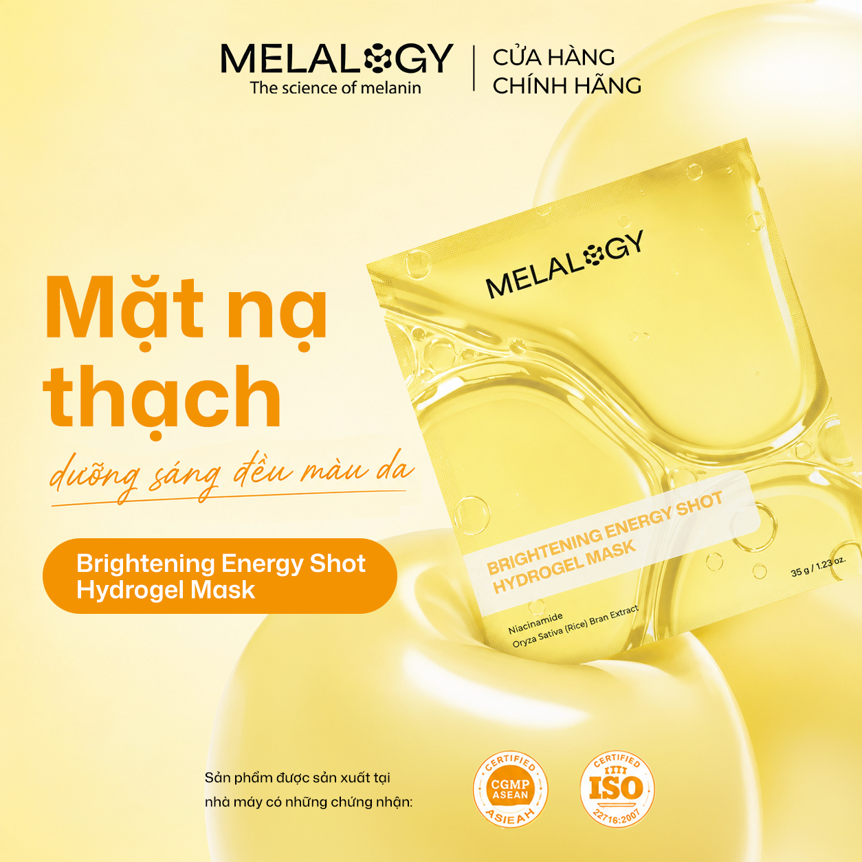 Bao bì hộp Mặt Nạ Thạch Brightening Energy Shot - Dưỡng sáng