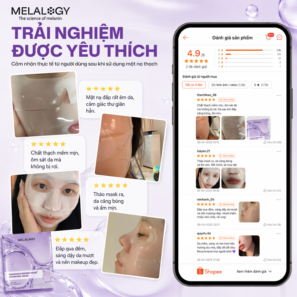 Mặt Nạ  Thạch Radiance Energy Shot - Cải thiện lão hoá 7