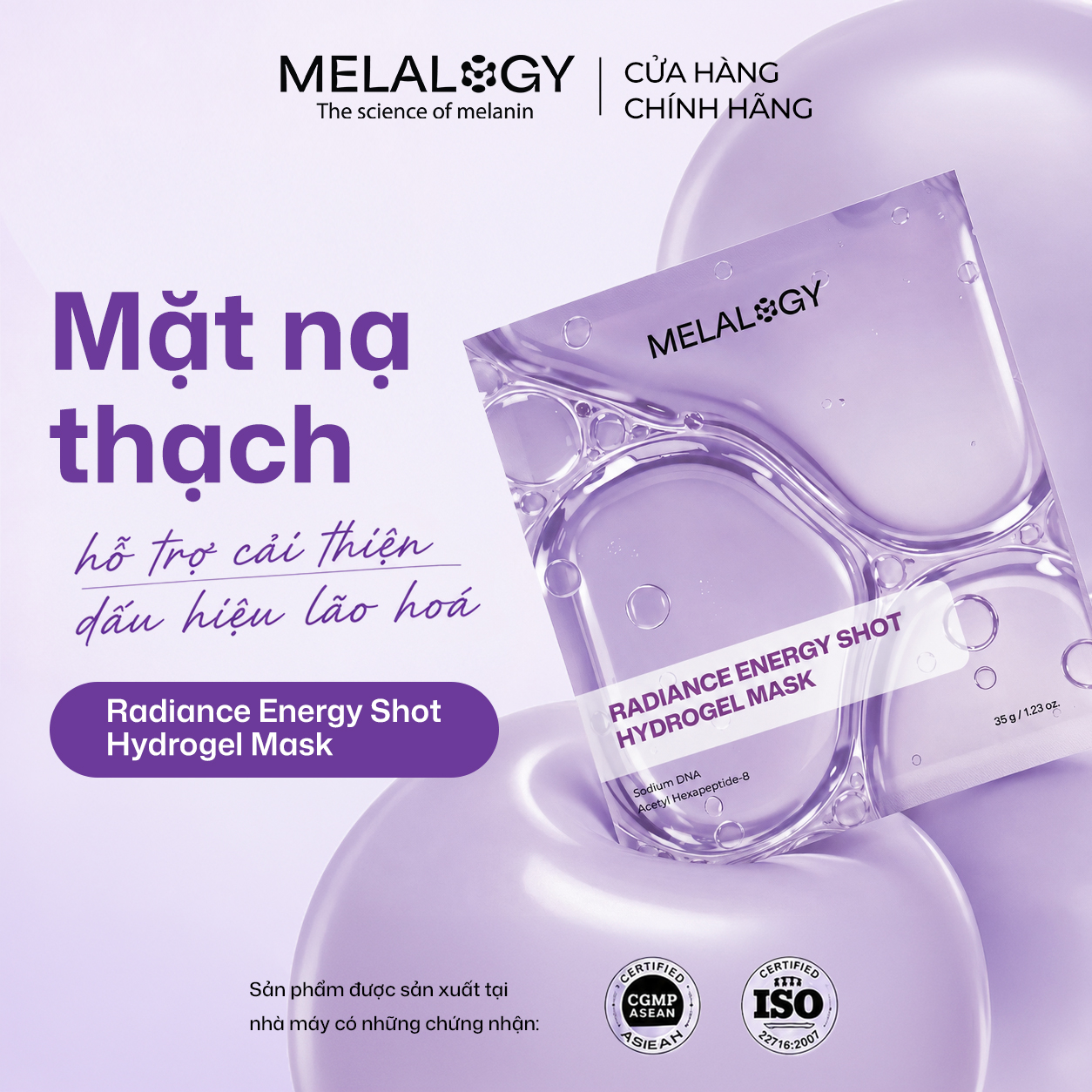Bao bì hộp Mặt Nạ  Thạch Radiance Energy Shot - Cải thiện lão hoá